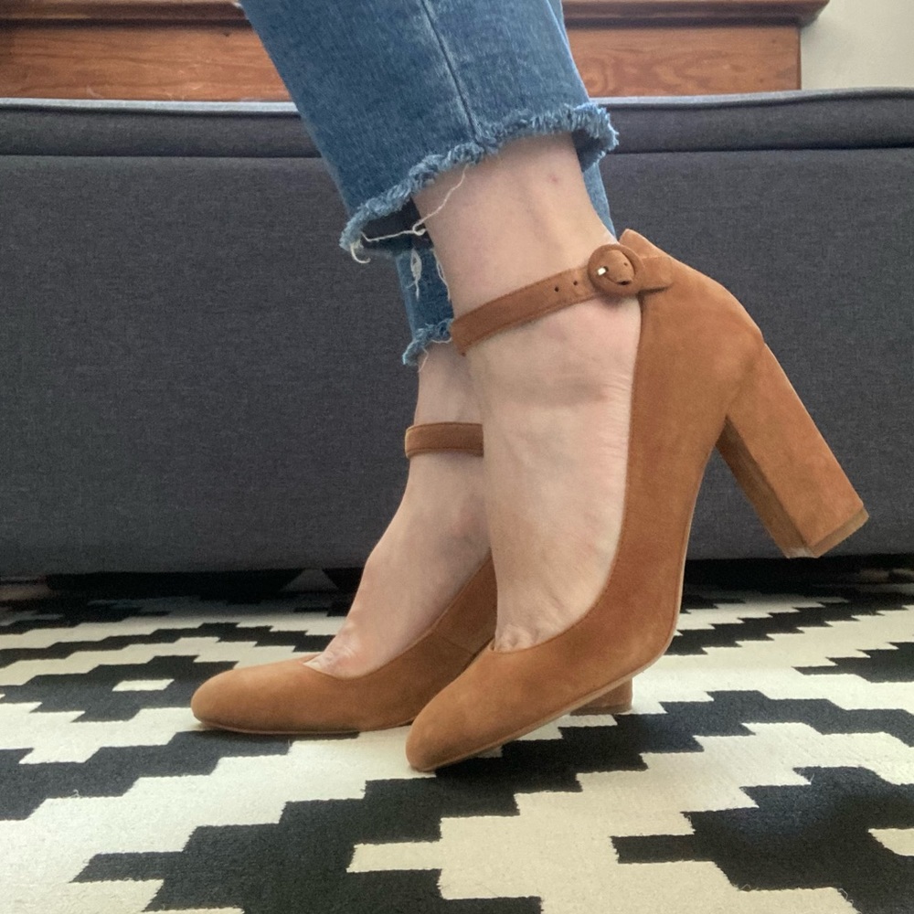 Marc Fisher Ion Ankle Strap Block Heels